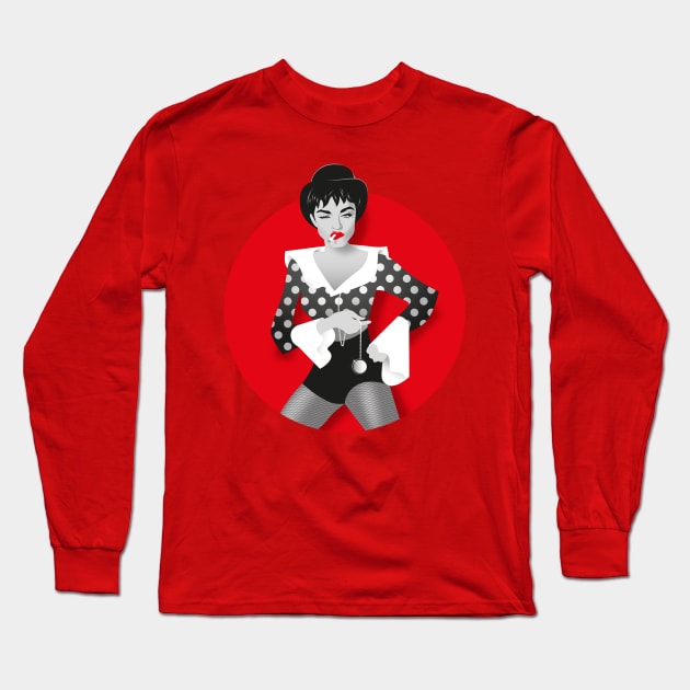 Polka dot girl Long Sleeve T-Shirt by AlejandroMogolloArt